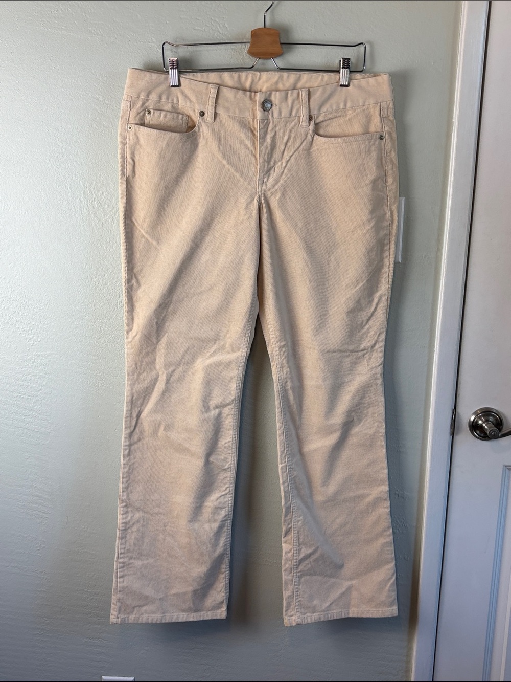 J. Crew Cream Corduroy Boot-Cut Pants New without Tags